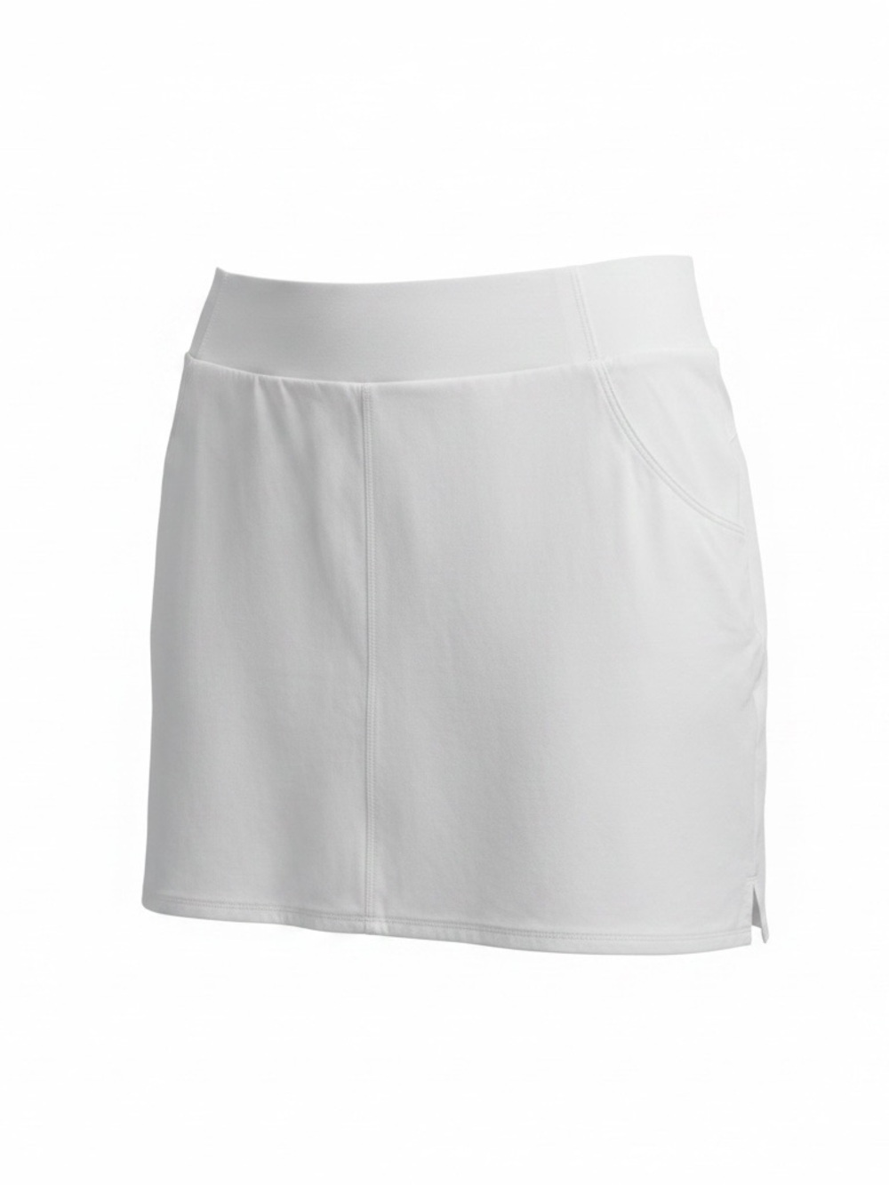 White Women's Performance Skort with Stretch Waistband